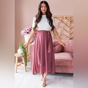 NWT REB.inJ. Swiss Dot Maxi Dress